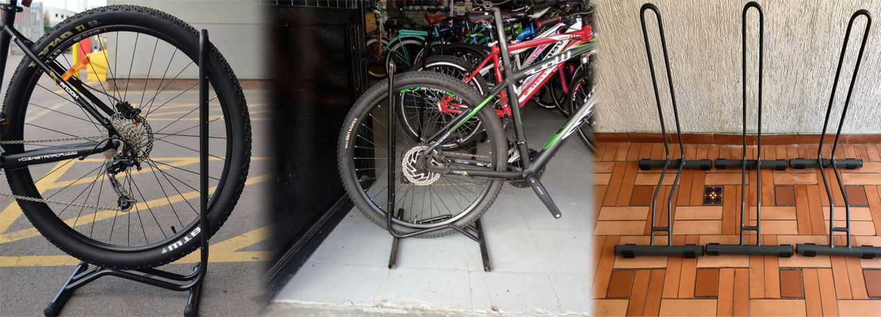 Base de piso antideslizantes para bicicletas